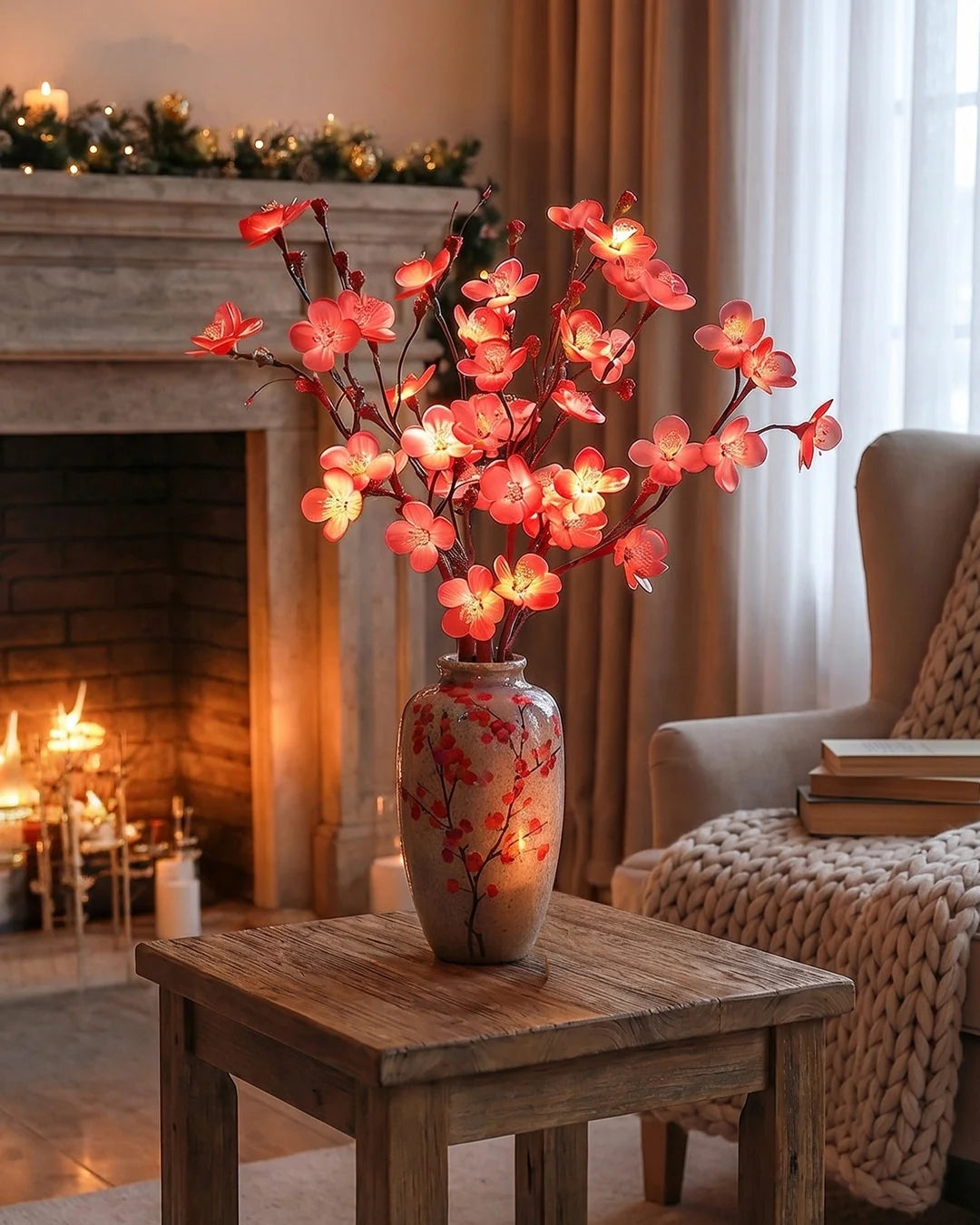 LED Light Branch Bendable Warm White Battery-Powered