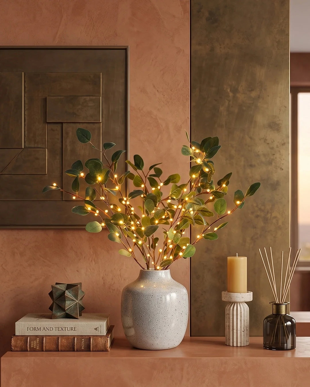 LED Light Branch Bendable Warm White Battery-Powered