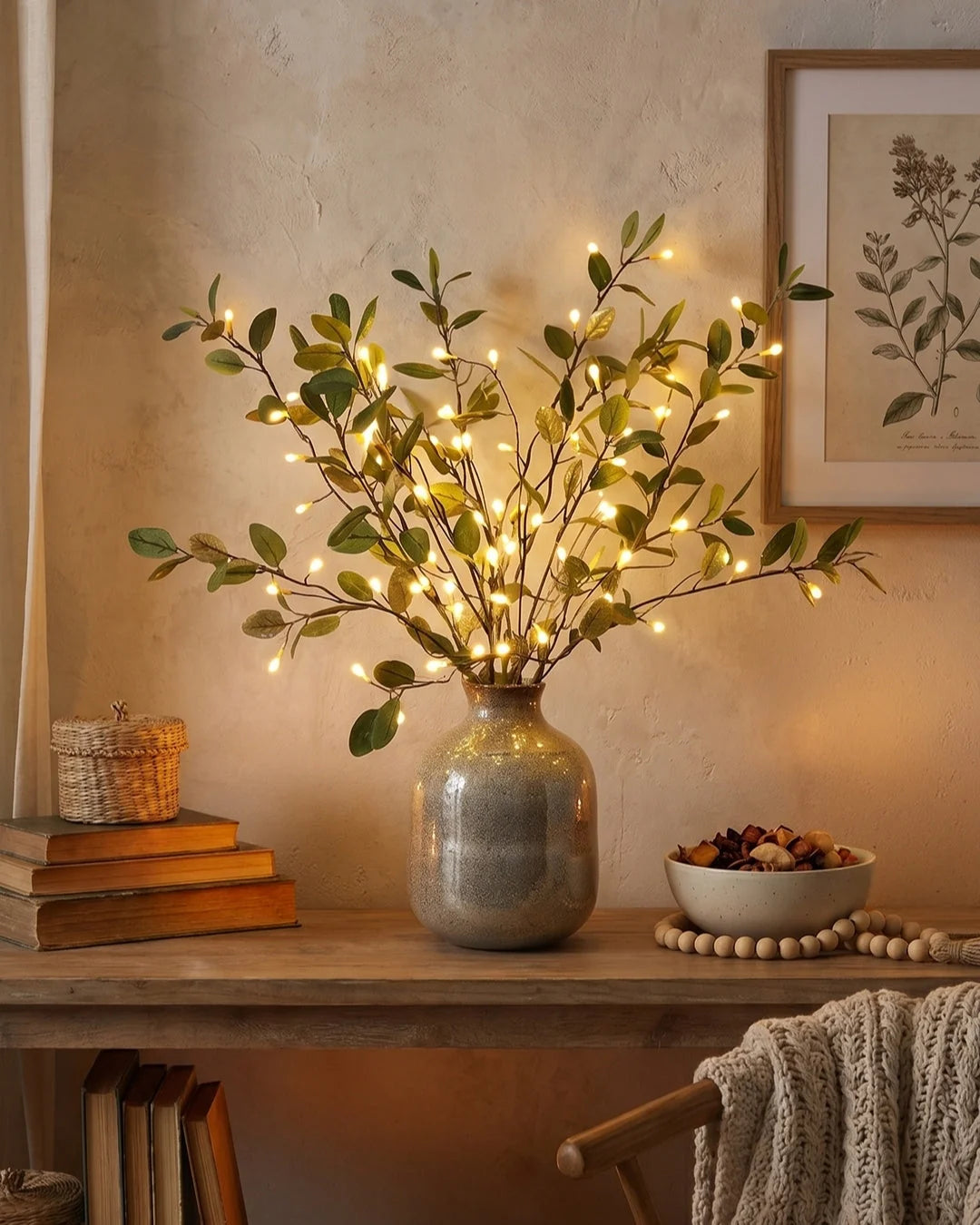 LED Light Branch Bendable Warm White Battery-Powered