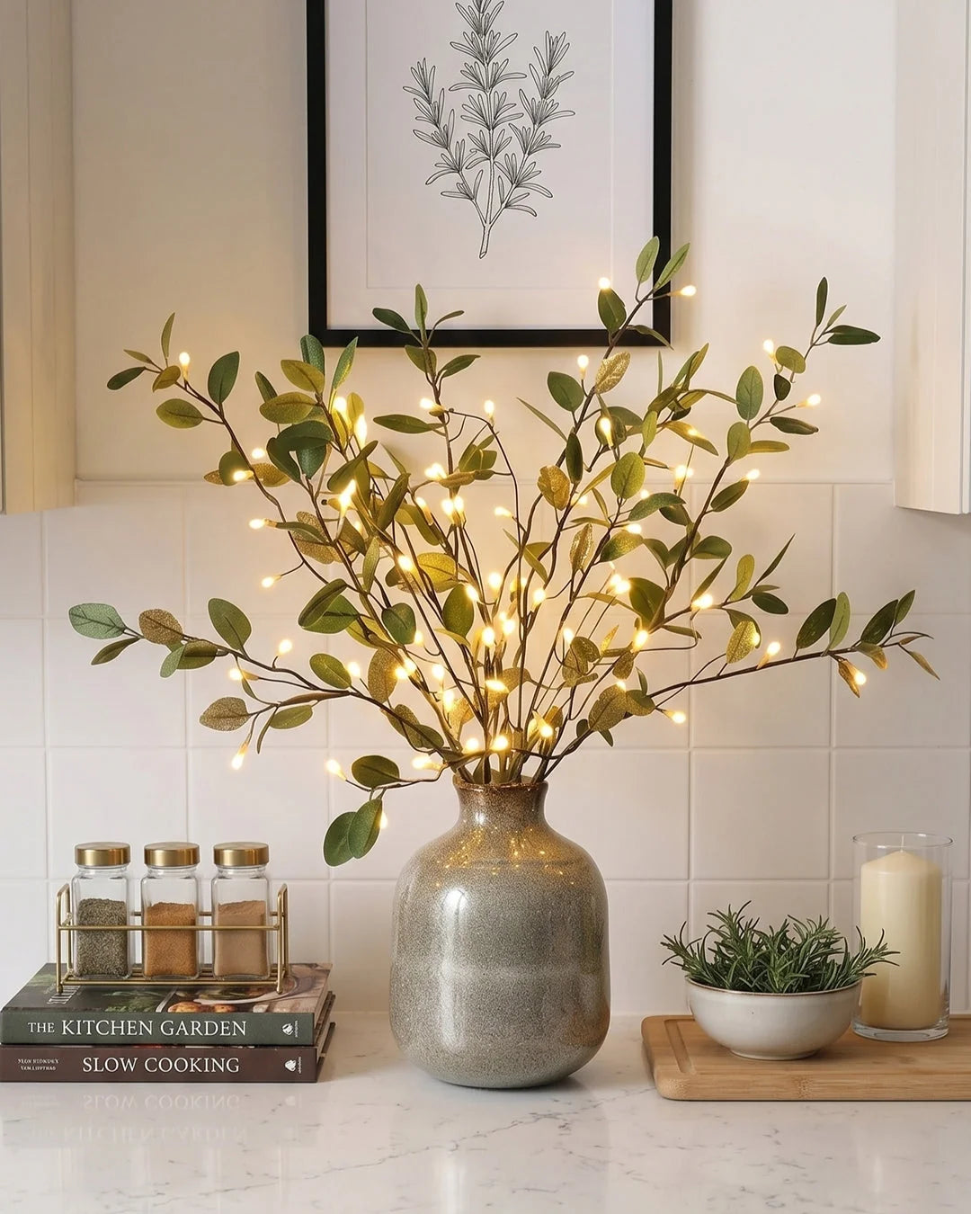 LED Light Branch Bendable Warm White Battery-Powered