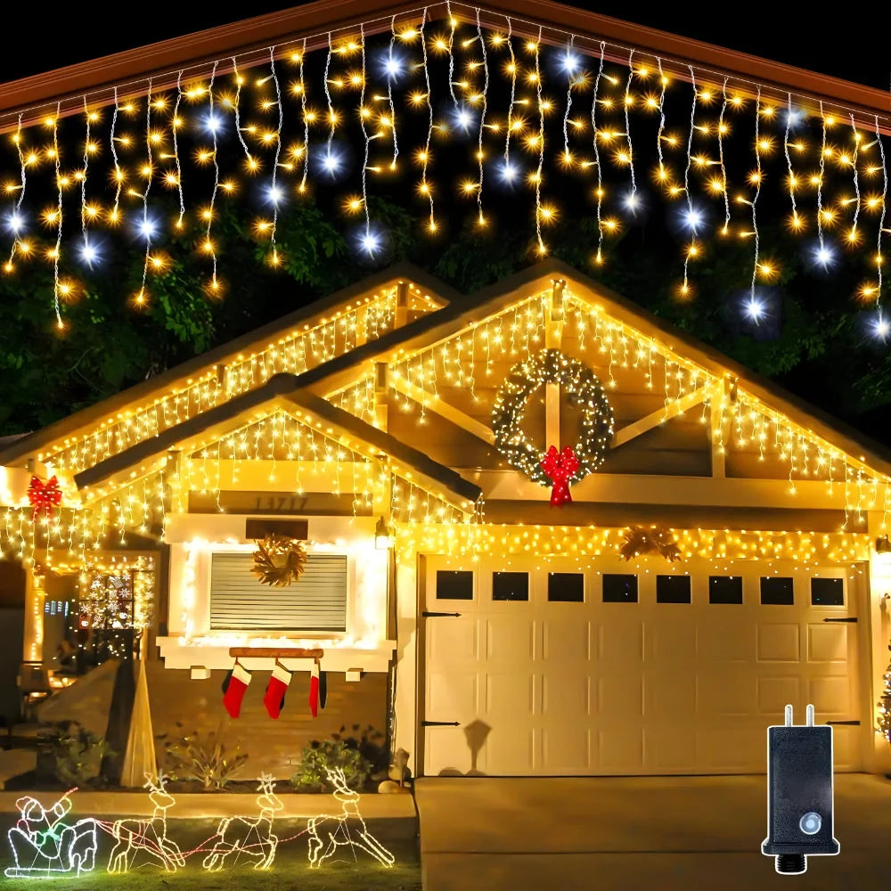 LED Light Curtain Warm White Waterproof Energy Efficient
