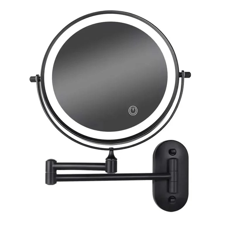 LED Makeup Mirror Touch Dimmable Magnifying Side USB Rechargeable
