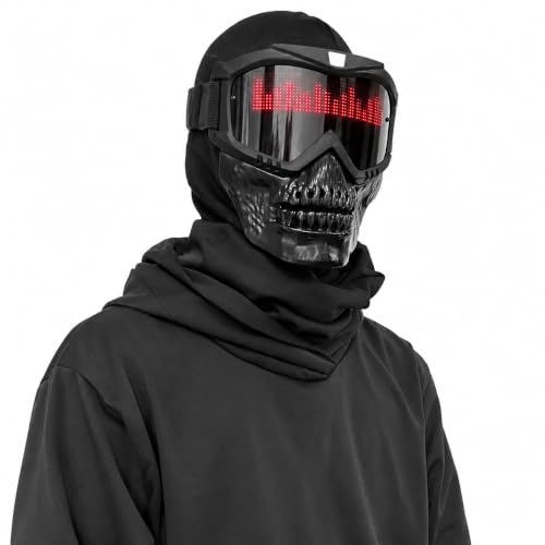 LED Mask Wireless App Control Custom Animations 8-Hour Battery