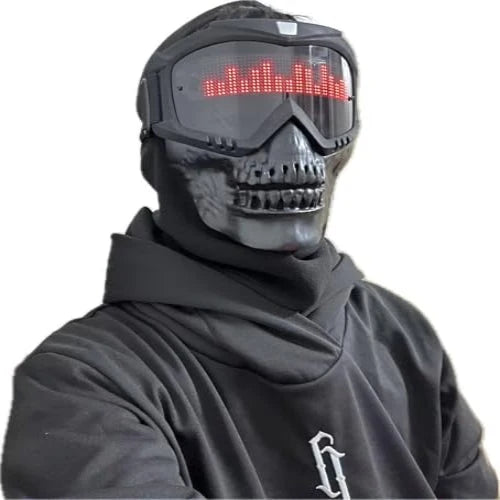 LED Mask Wireless App Control Custom Animations 8-Hour Battery