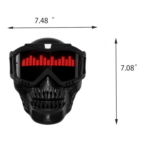 LED Mask Wireless App Control Custom Animations 8-Hour Battery
