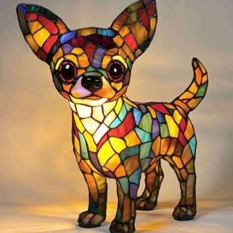 LED Night Light Dog Figurine Soft Warm & USB Powered