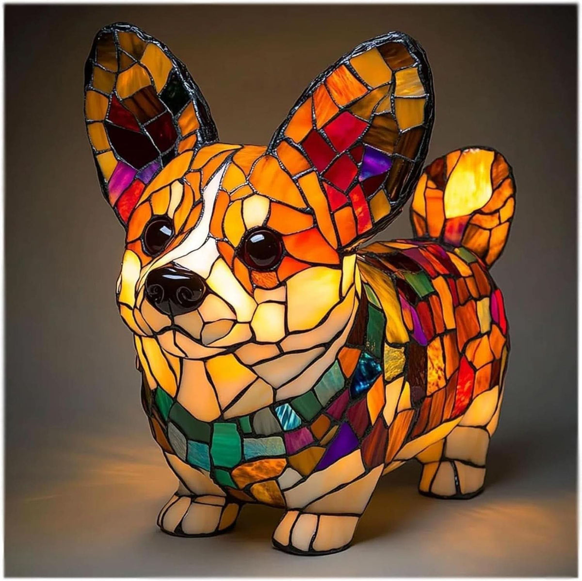 LED Night Light Dog Figurine Soft Warm & USB Powered