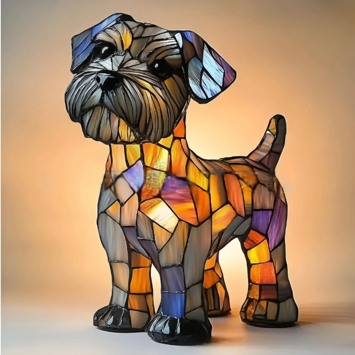 LED Night Light Dog Figurine Soft Warm & USB Powered
