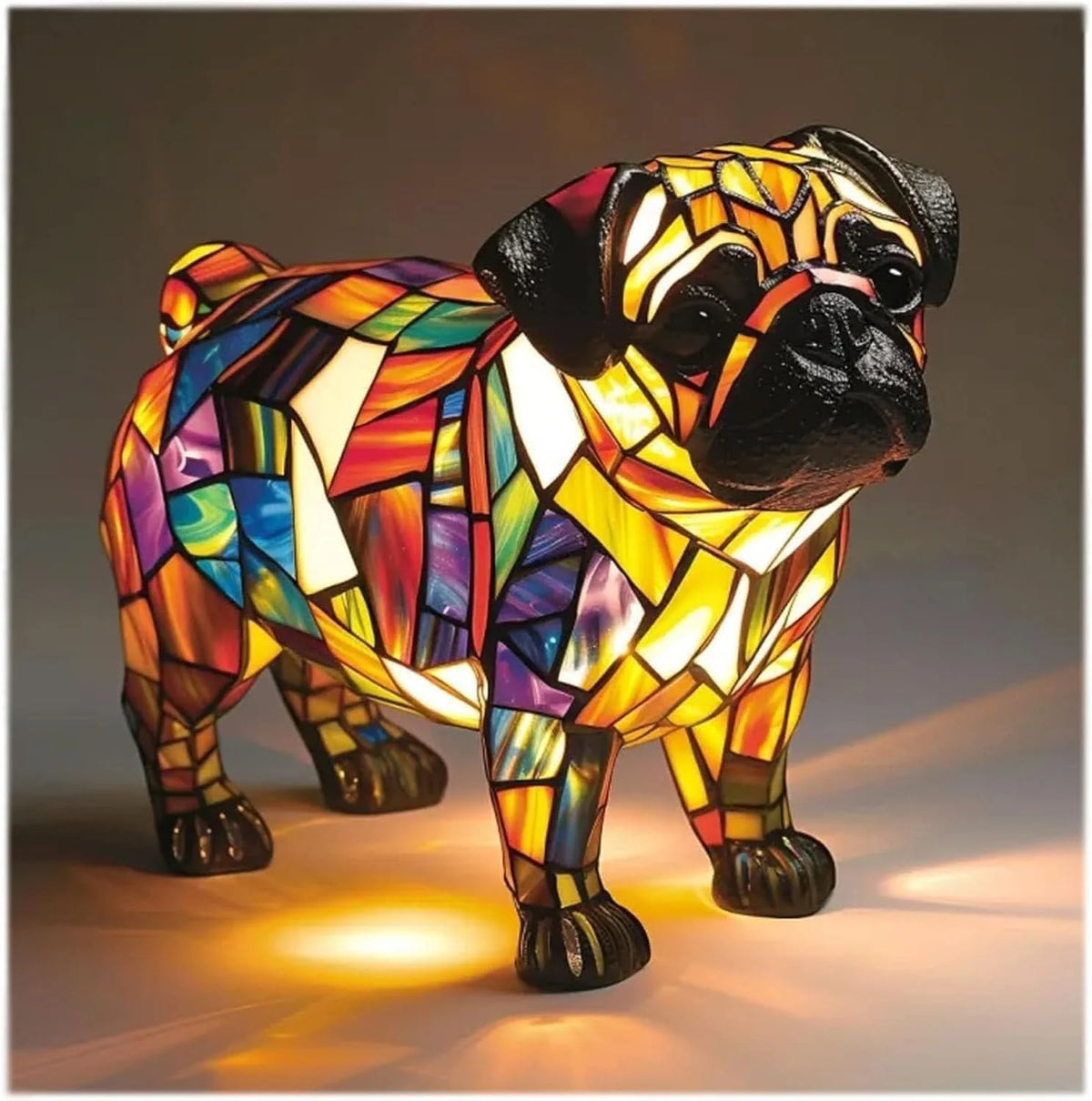LED Night Light Dog Figurine Soft Warm & USB Powered