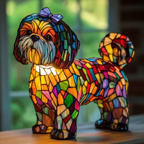 LED Night Light Dog Figurine Soft Warm & USB Powered
