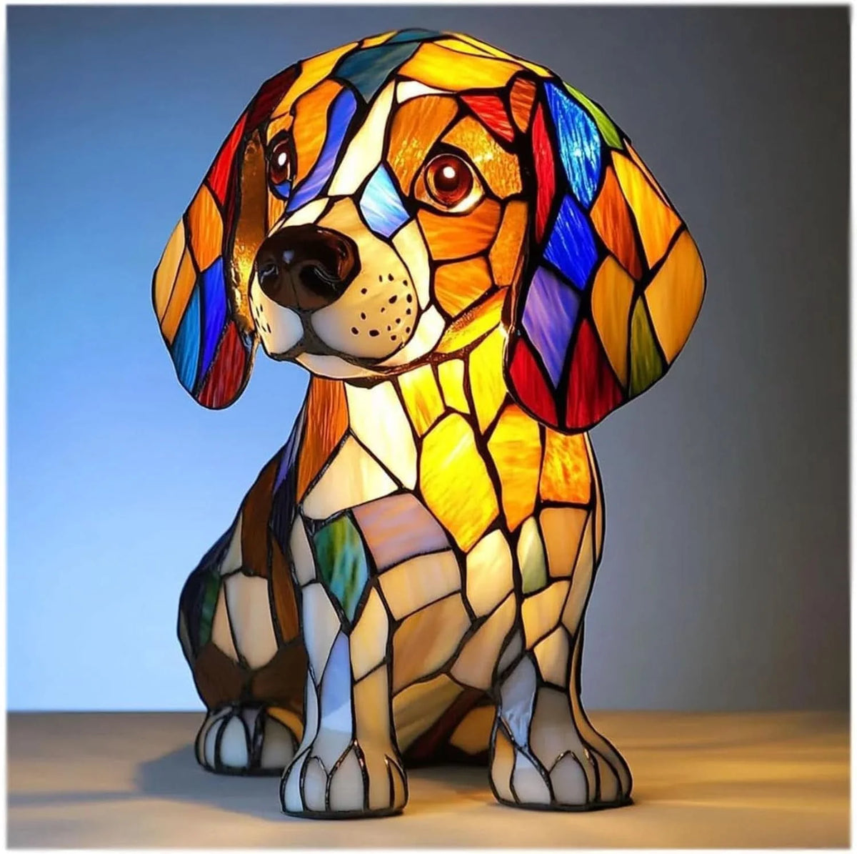 LED Night Light Dog Figurine Soft Warm & USB Powered
