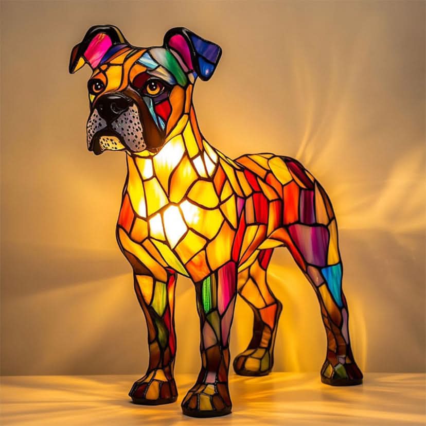LED Night Light Dog Figurine Soft Warm & USB Powered
