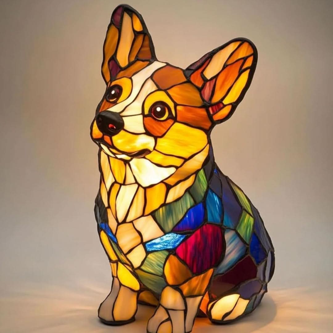 LED Night Light Dog Figurine Soft Warm & USB Powered