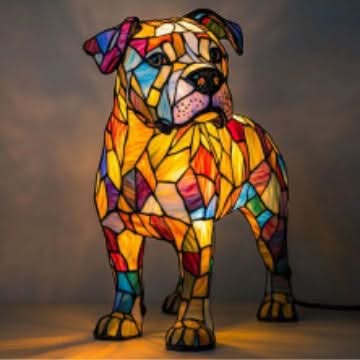 LED Night Light Dog Figurine Soft Warm & USB Powered