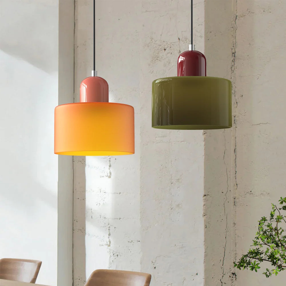 LED Pendant Lamp Slim Rectangular Halo Adjustable Suspension