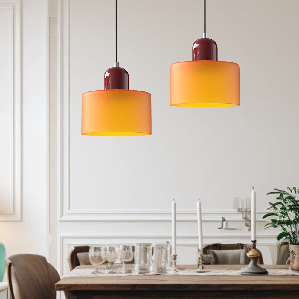 LED Pendant Lamp Slim Rectangular Halo Adjustable Suspension