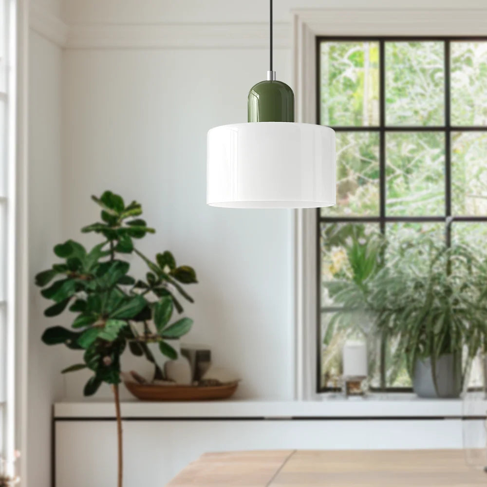 LED Pendant Lamp Slim Rectangular Halo Adjustable Suspension
