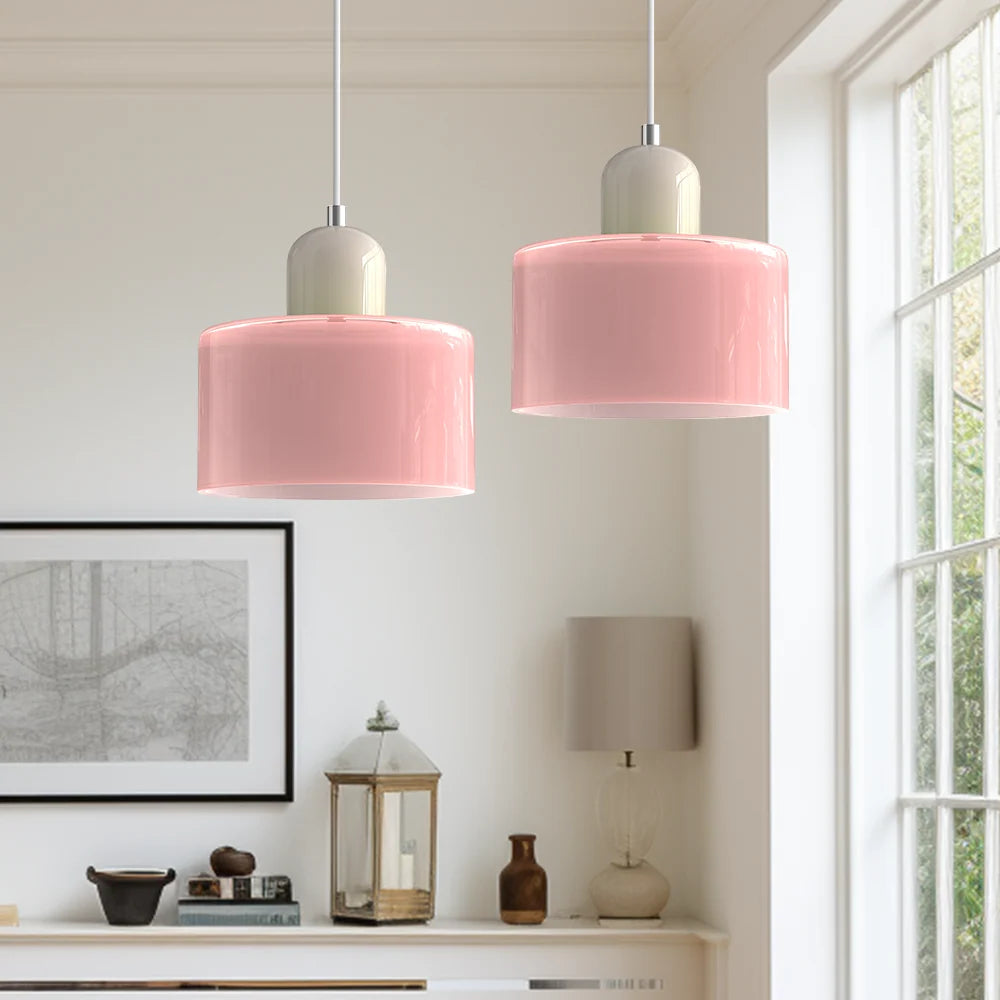 LED Pendant Lamp Slim Rectangular Halo Adjustable Suspension