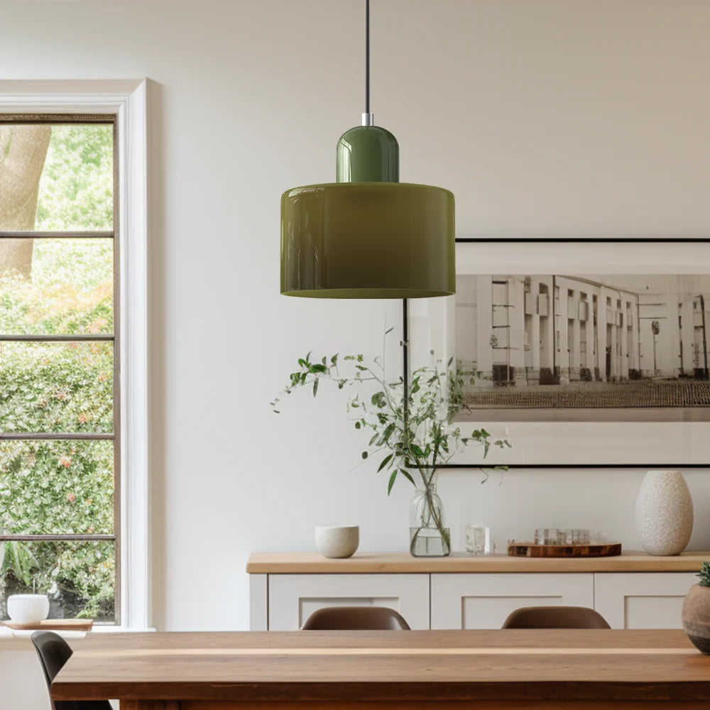 LED Pendant Lamp Slim Rectangular Halo Adjustable Suspension