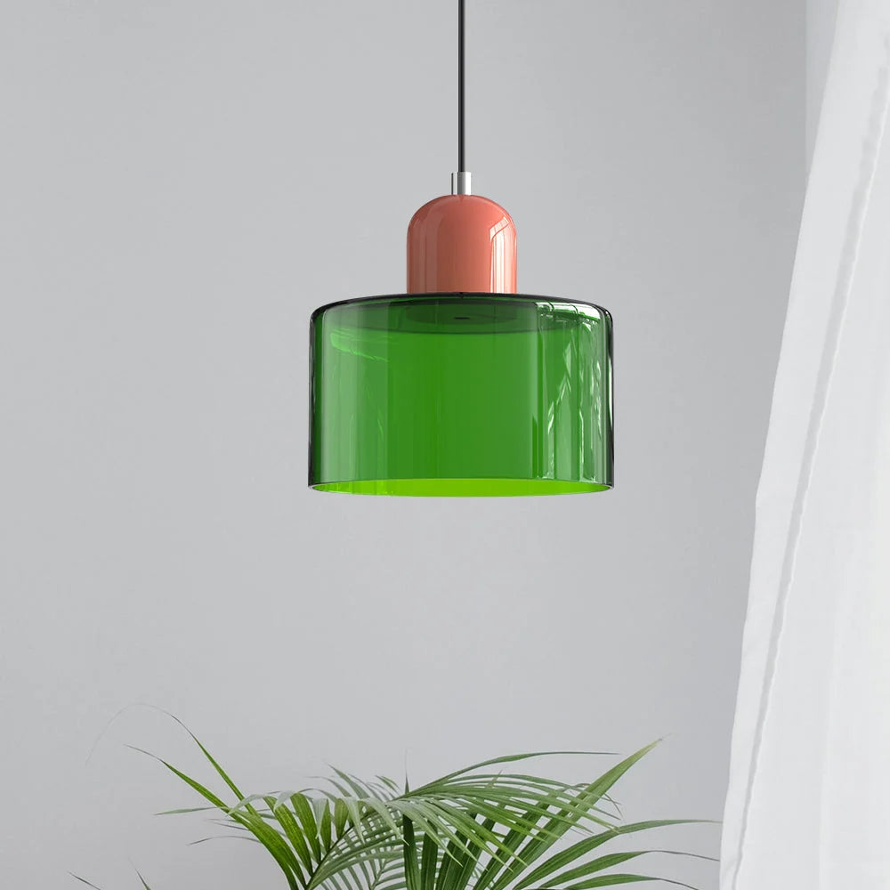 LED Pendant Lamp Slim Rectangular Halo Adjustable Suspension