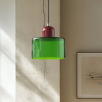 LED Pendant Lamp Slim Rectangular Halo Adjustable Suspension