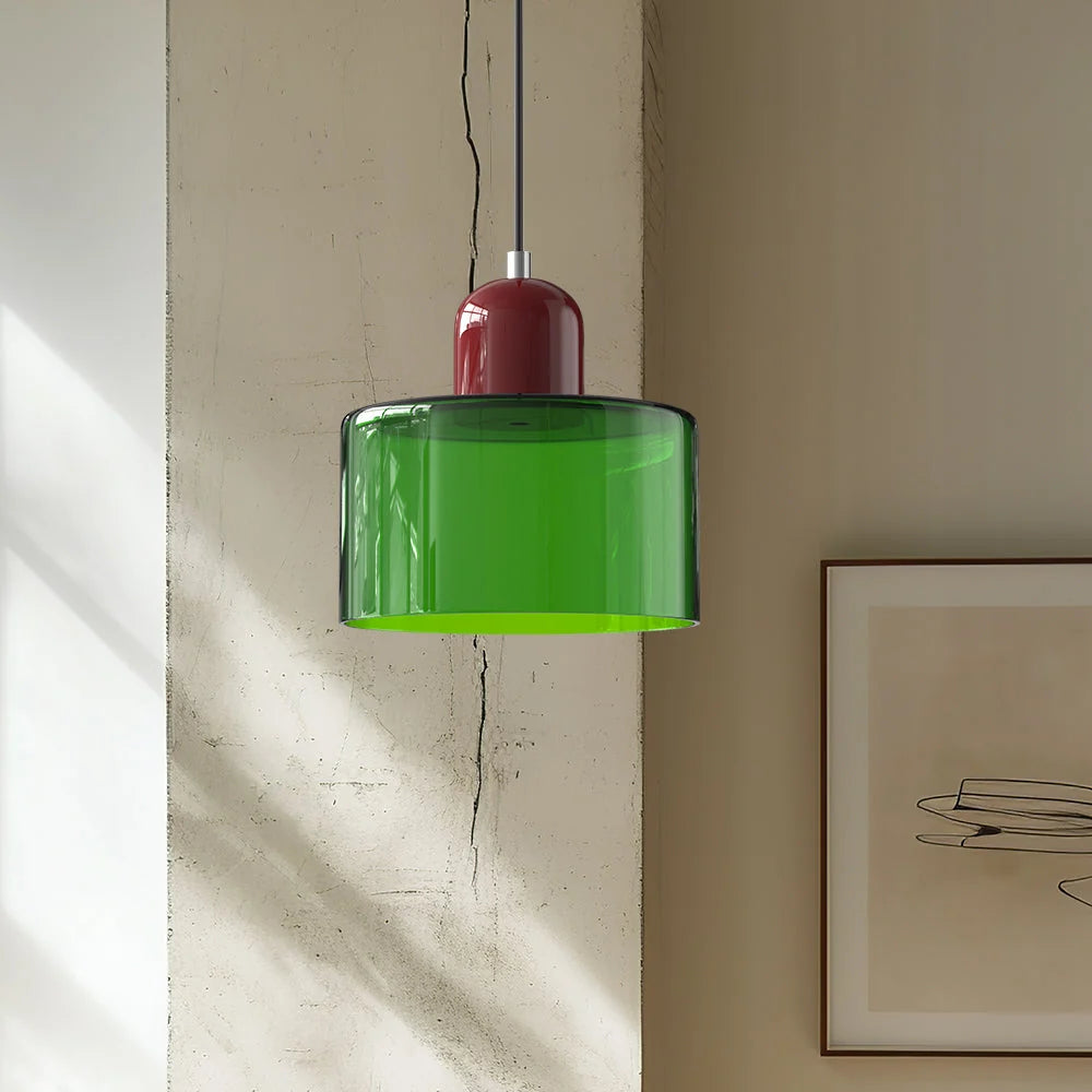LED Pendant Lamp Slim Rectangular Halo Adjustable Suspension