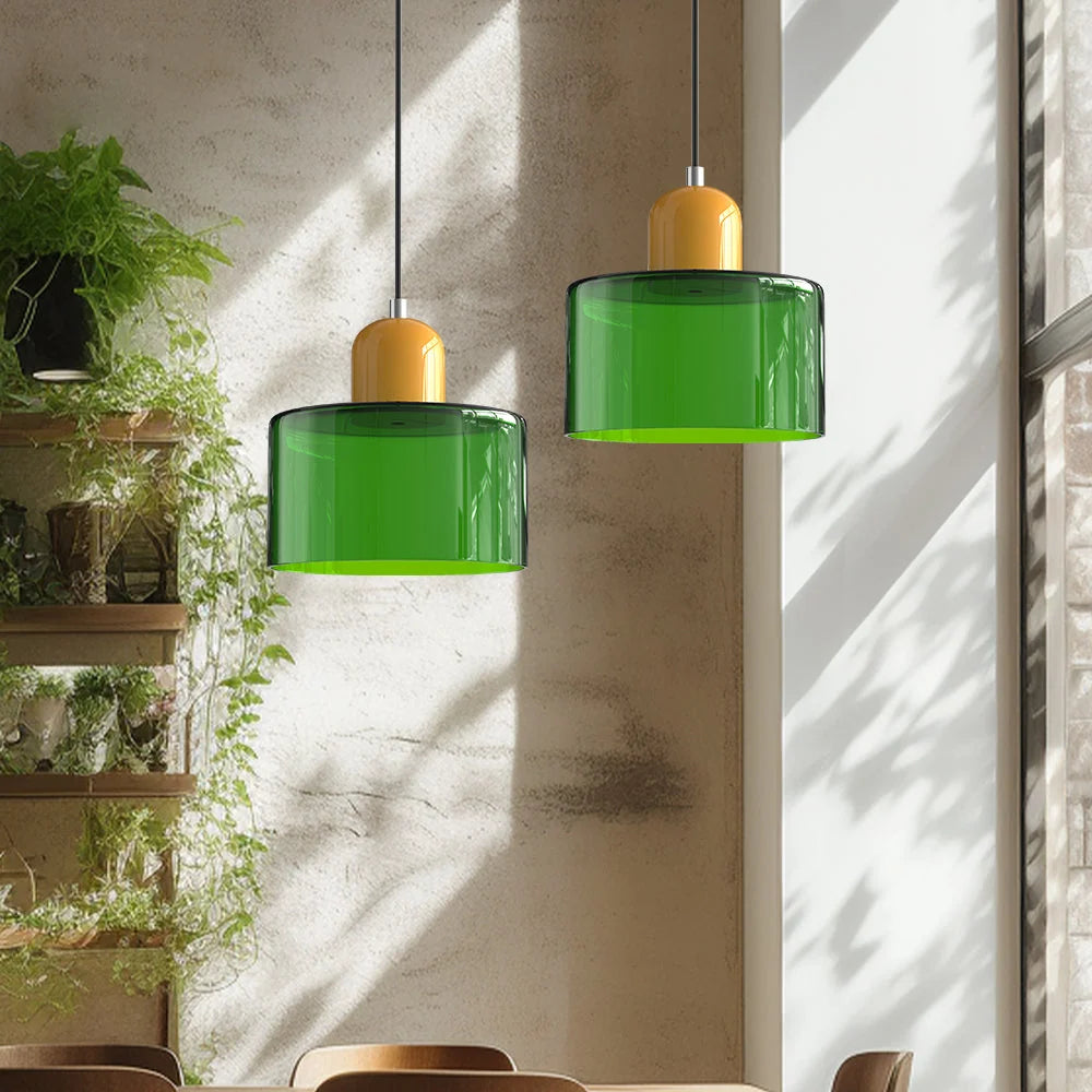 LED Pendant Lamp Slim Rectangular Halo Adjustable Suspension
