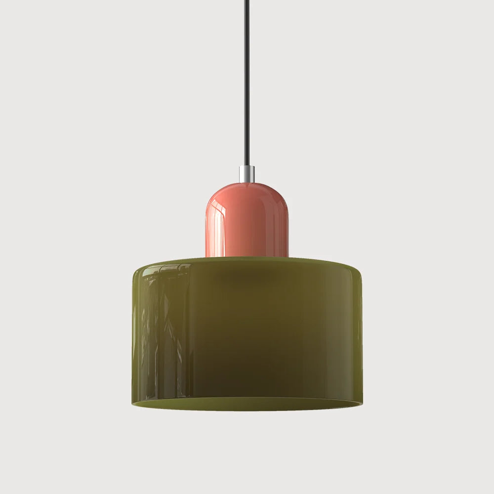 LED Pendant Lamp Slim Rectangular Halo Adjustable Suspension