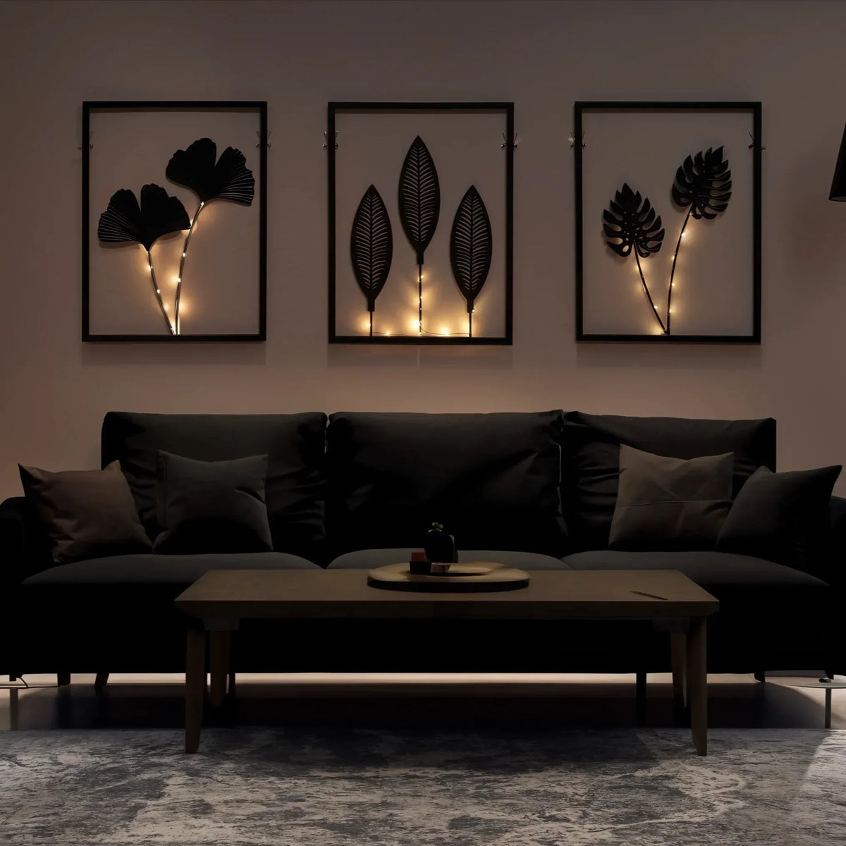 LED Photo Frames Battery-Powered Set of 3