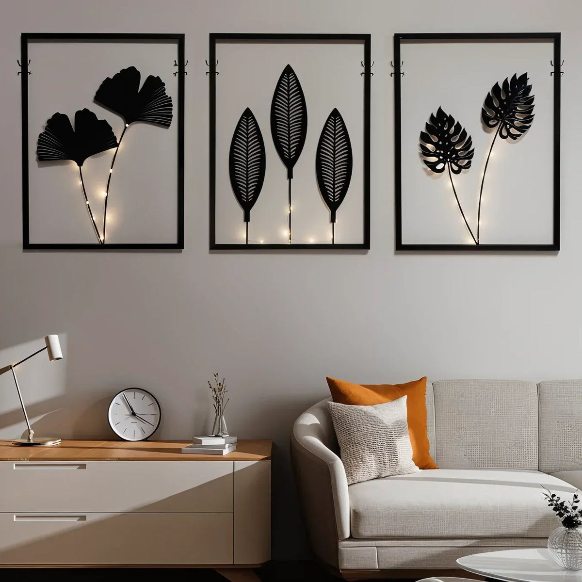 LED Photo Frames Battery-Powered Set of 3