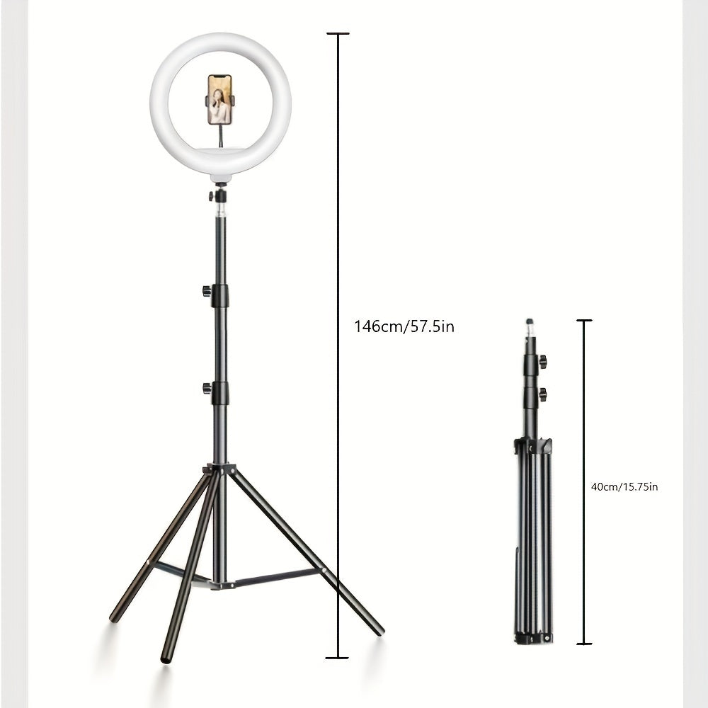 LED Ring Light Dimmable Shadow-Free Adjustable Tripod