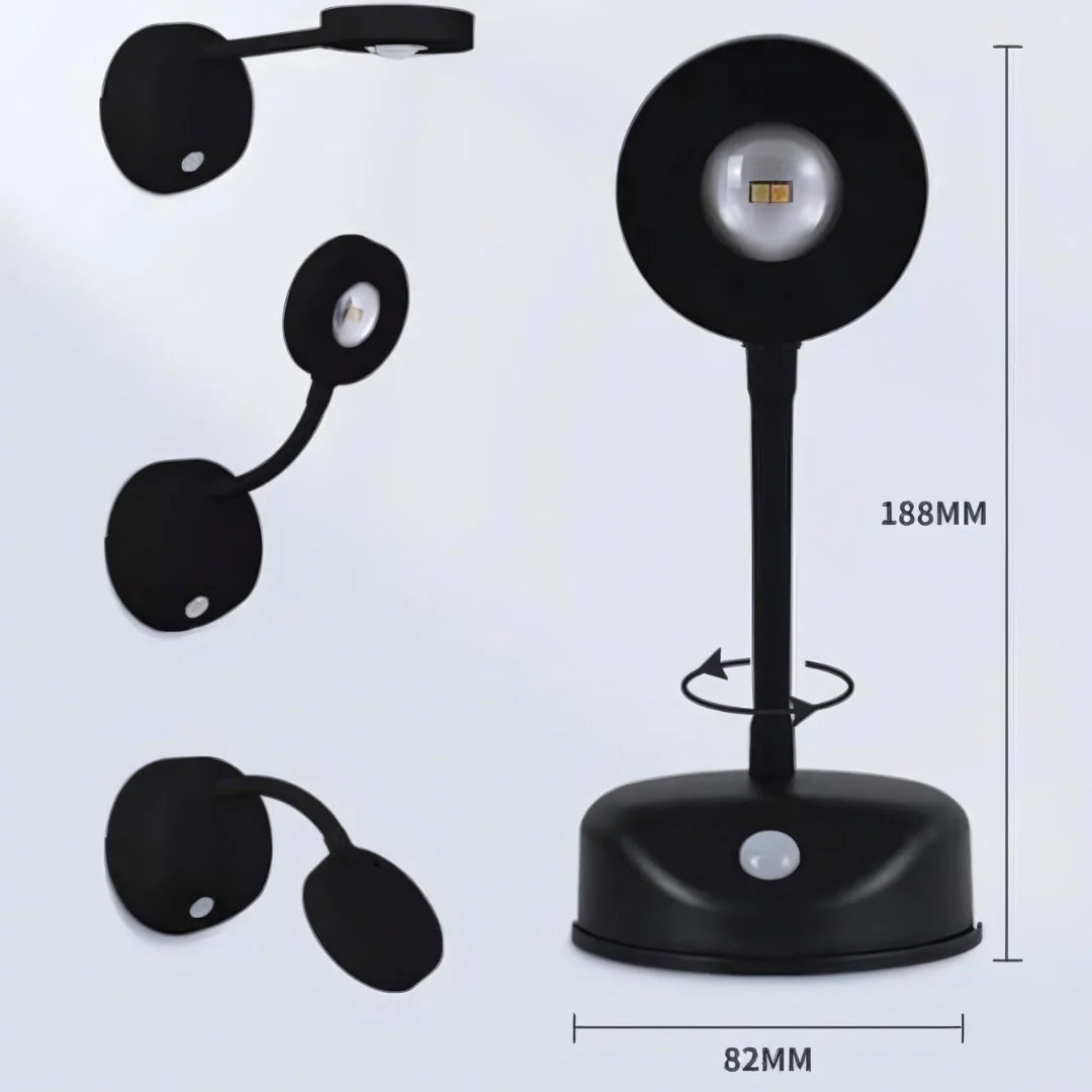 LED Spotlight Motion Sensor 360 Degree Adjustable USB-C Rechargeable