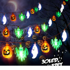 LED String Lights Pumpkin Ghost Bat Battery & USB