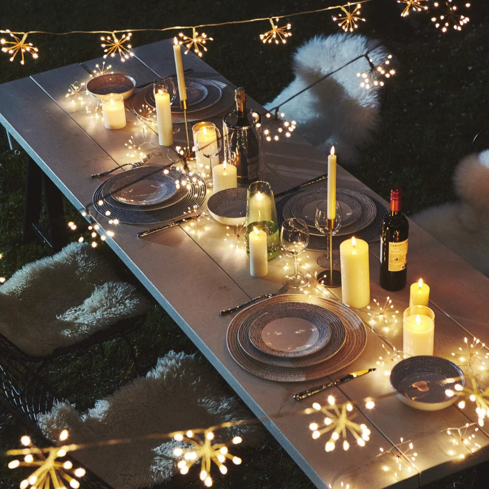 LED String Lights Starburst Copper Warm White