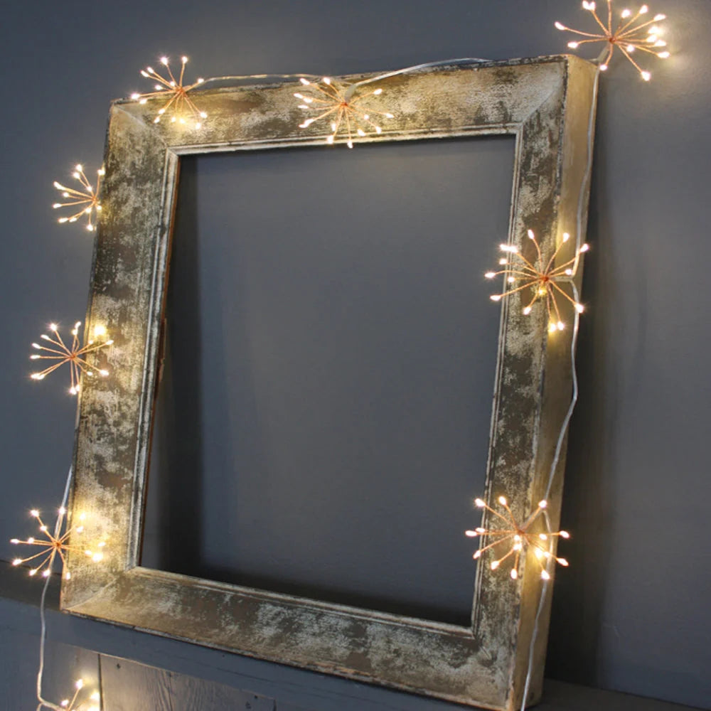 LED String Lights Starburst Copper Warm White