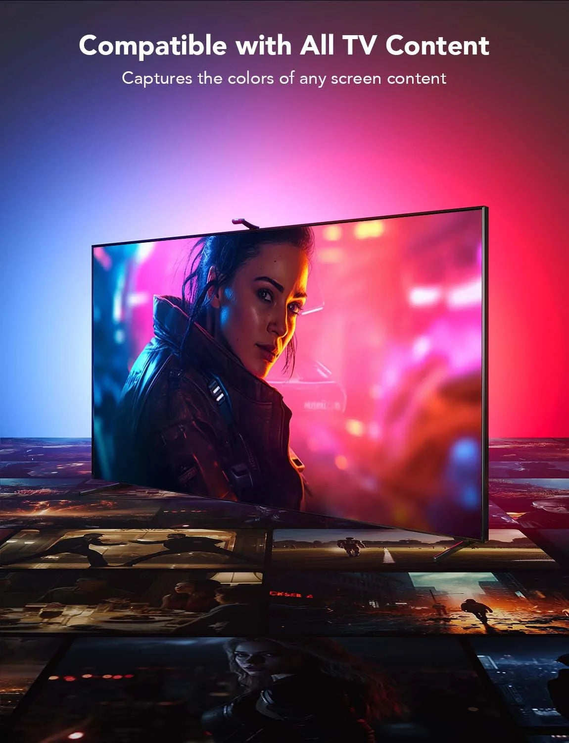 LED TV Backlight Kit Dual-Camera App-Controlled High-Density Strip