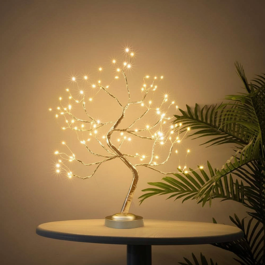 LED Table Lamp Bonsai Warm Glow USB & Battery