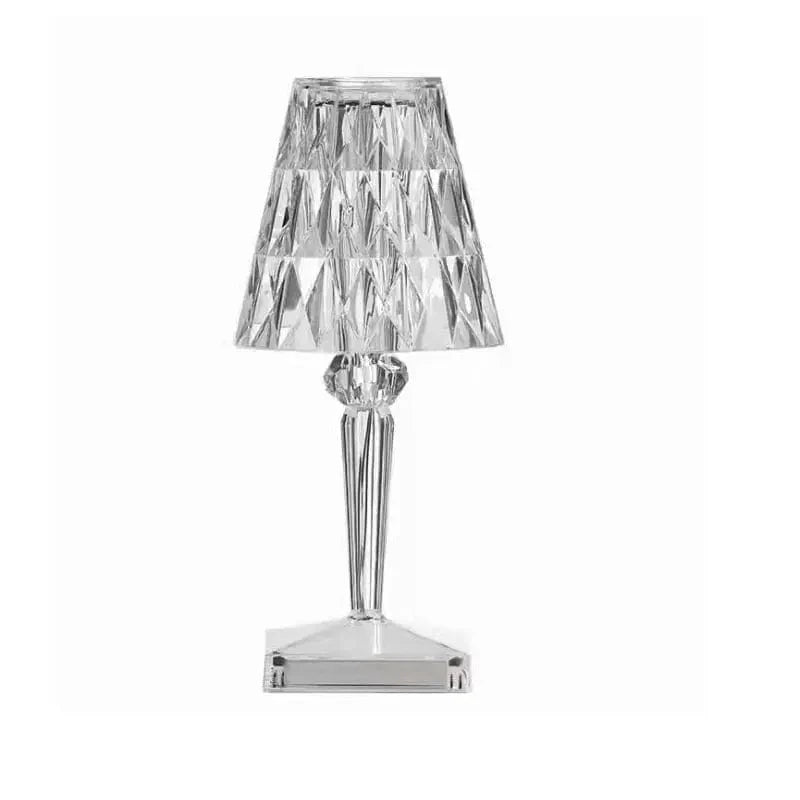 LED Table Lamp Crystal-Cut Diffuser USB Rechargeable Touch Control