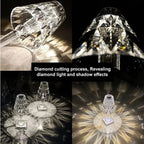 LED Table Lamp Crystal-Cut Diffuser USB Rechargeable Touch Control