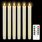 LED Taper Candles Flameless Flickering Remote Control