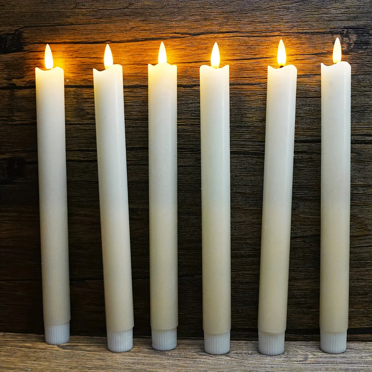 LED Taper Candles Flameless Flickering Remote Control