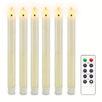 LED Taper Candles Flameless Flickering Remote Control