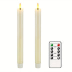 LED Taper Candles Flameless Flickering Remote Control