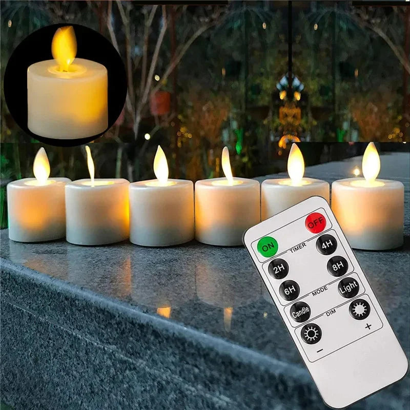 LED Tealights Realistic Flicker Battery-Powered & Flameless