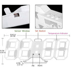 LED Wall Clock 3D Dimmable Soft Glow USB Powered