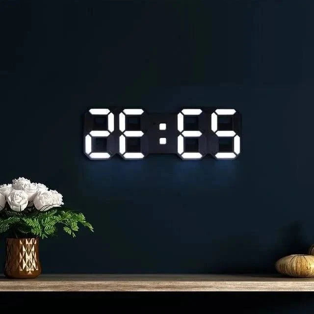 LED Wall Clock 3D Dimmable Soft Glow USB Powered