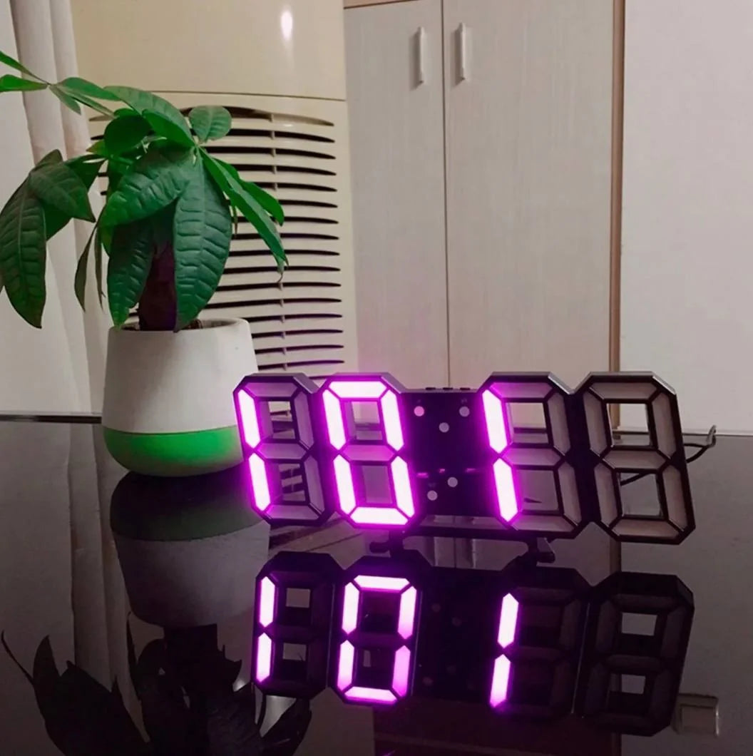 LED Wall Clock 3D Dimmable Soft Glow USB Powered