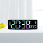 LED Wall Clock Large Digits RGB Remote USB Powered