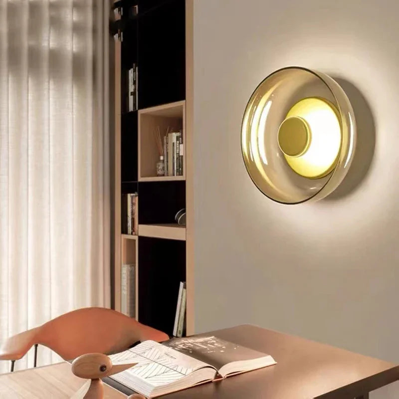 LED Wall Lamp Energy-Efficient 5W Glass & Iron