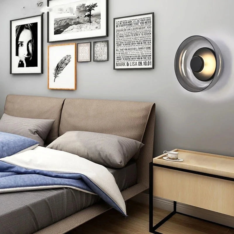 LED Wall Lamp Energy-Efficient 5W Glass & Iron